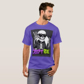 クリープ実在ス – スケルトンクールハロウィーン Tシャツ (正面フル)