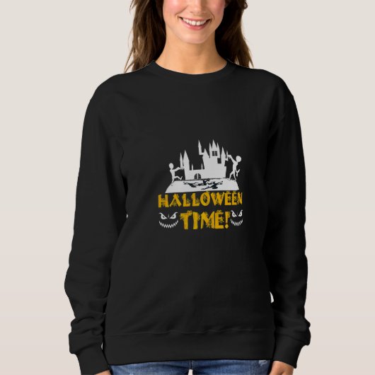クリープ実在ハッピーハローウィン時間 スウェットシャツ (正面)