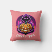 クリープ実在ホラーハロウィーンイラストレーション クッション (正面)