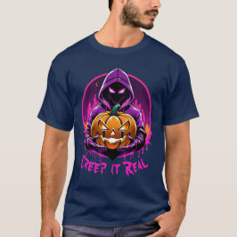 クリープ実在ホラーハロウィーンイラストレーション Tシャツ