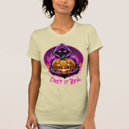 クリープ実在ホラーハロウィーンイラストレーション Tシャツ