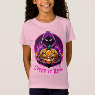 クリープ実在ホラーハロウィーンイラストレーション Tシャツ