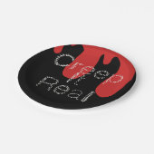 クリープ実在手描きフォント血ハロウィーン ペーパープレート (アングル)