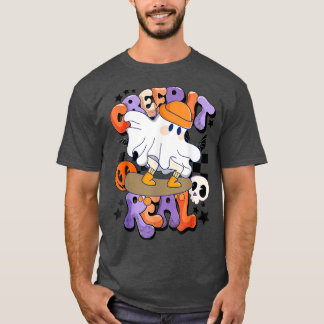 クリープ実在it幽霊ボーイヴィンテージレトロハロウィーンFa Tシャツ