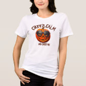 クリープ穏やかなハロウィーンカボチャのモンスターコスチューム トライブレンドＴシャツ (正面)