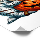 クリープ遅い可愛いナマミラハロウィーンのカボチャのちょうちんホール ポスター (角)