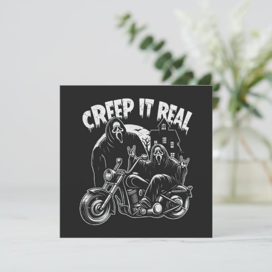 クリープ・イット・リアル ハロウィン バイク ゴーストフェイス シーズンカード (スタンド正面)