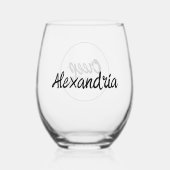 クリープ イット リアル パーソナライズド ハロウィン ステムなしワイングラス (裏面)