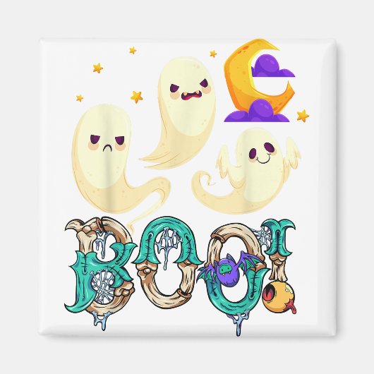 クリープitス実在ケートボーディング幽霊レトロハロウィーン マグネット (正面)