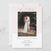 クリーミニマルムフォト結婚式招待状 招待状 (正面)