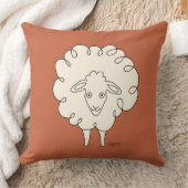 クリーミーお洒落ヒツジ装飾用クッション クッション (ブランケット)