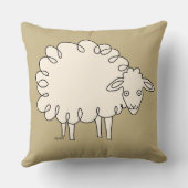 クリーミーお洒落ヒツジ装飾用クッション クッション (裏面)