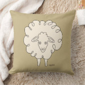 クリーミーお洒落ヒツジ装飾用クッション クッション (ブランケット)