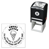 クリーミーでおいしいパーソナライズされたアイスクリームショップ セルフインキングスタンプ (インサイチュ)