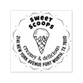 クリーミーでおいしいパーソナライズされたアイスクリームショップ セルフインキングスタンプ (デザイン)