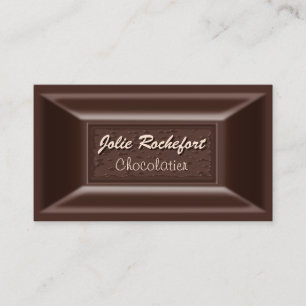 クリーミーで暗いチョコレートChocolatierの名刺 名刺