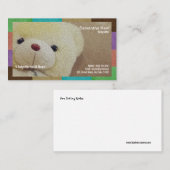 クリーミーで曖昧なテディー・ベアのベビーシッターの名刺 名刺 (正面/裏面)