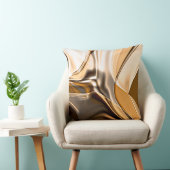 クリーミーなオレンジ色から茶色のツイスト反射照明 クッション (椅子)