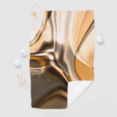 クリーミーなオレンジ色から茶色のツイスト反射照明 ゴルフタオル (インサイチュ)