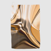 クリーミーなオレンジ色から茶色のツイスト反射照明 ゴルフタオル (正面)