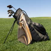 クリーミーなオレンジ色から茶色のツイスト反射照明 ゴルフタオル (グリーン)