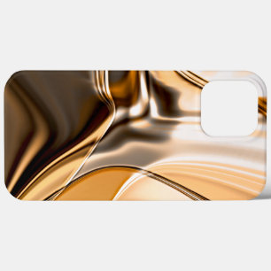 クリーミーなオレンジ色から茶色のツイスト反射照明 iPhone 13 PRO MAXケース