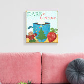 クリーミーなココアと赤いクリスマスカップ キャンバスプリント (インサイチュ (リビング))