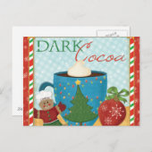 クリーミーなココアと赤いクリスマスカップ シーズンポストカード (正面/裏面)