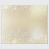 クリーミーなゴールデンクリスマススノーフレーク ラッピングペーパー (フラット)