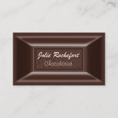 クリーミーなダークチョコレートショコラティエの名刺 名刺 (正面)