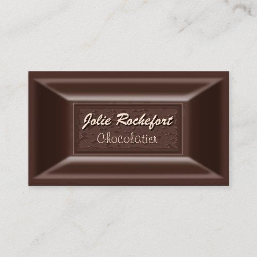 クリーミーなダークチョコレートショコラティエの名刺 名刺 (正面)