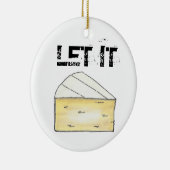 クリーミーなチーズウェッジフランスのグルメ セラミックオーナメント (右)