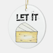 クリーミーなチーズウェッジフランスのグルメ セラミックオーナメント (左)