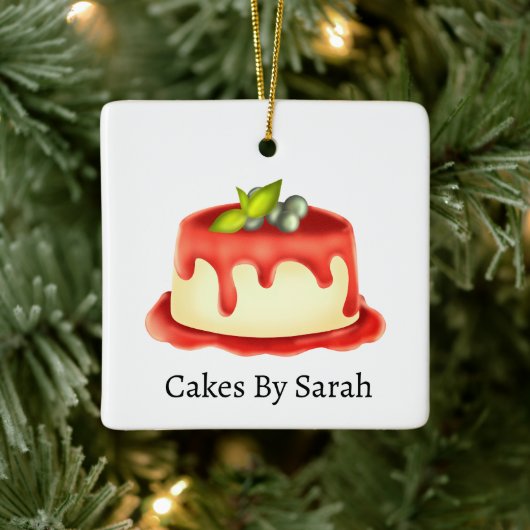 クリーミーなパンナコッタ セラミックオーナメント (ツリー)