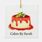 クリーミーなパンナコッタ セラミックオーナメント (裏面)