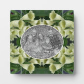 クリーミーなフォックスグローブフラワーあなたの写真を追加 フォトプラーク (正面)