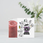 クリーミーなブラックベリーグリーンスムージーレシピ ポストカード (スタンド正面)
