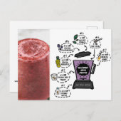 クリーミーなブラックベリーグリーンスムージーレシピ ポストカード (正面/裏面)