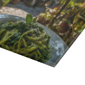 クリーミーなホウレンチソースのスパゲッティ カッティングボード (角)