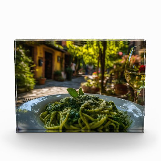 クリーミーなホウレンチソースのスパゲッティ フォトブロック (正面)