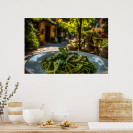 クリーミーなホウレンチソースのスパゲッティ ポスター