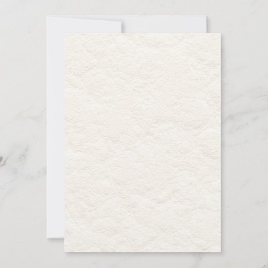 クリーミーなホワイトにフェイクゴールドの50周年結婚記念日 招待状 (裏面)