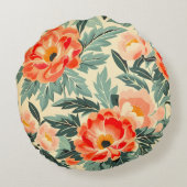 クリーミーなヴィンテージピーチブロッサムウォーターの色 ラウンドクッション (裏面)