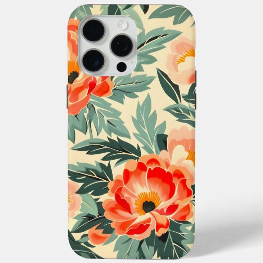 クリーミーなヴィンテージピーチブロッサムウォーターの色 Case-Mate iPhoneケース (裏面)
