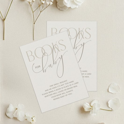 クリーミーな中立的なブックリクエストのエンクロージャカード エンクロージャーカード