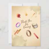 クリーミーな卒業ファンシーパーティーのパーソナライズ 招待状 (裏面)