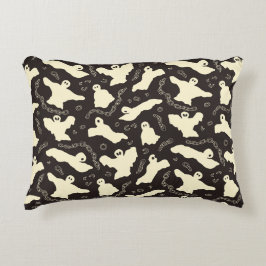 クリーミーな幽霊 – ハロウィーンパターン。 アクセントクッション