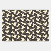 クリーミーな幽霊 – ハロウィーンパターン。 ラッピングペーパーシート (正面)