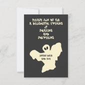 クリーミーな幽霊-ハローウィンパーティ。 招待状 (裏面)