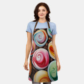 クリーミーな渦巻き エプロン (着用した状態)